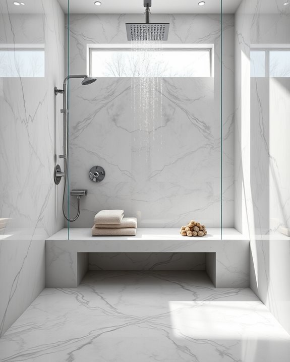 luxurious marble shower elegance