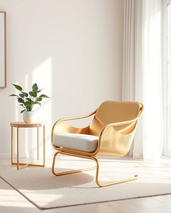luxurious metallic gold chairs
