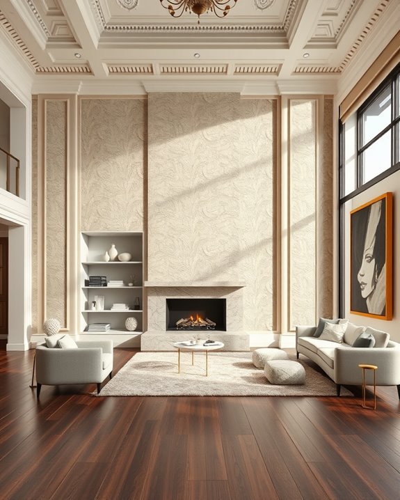 luxurious textured wall treatments