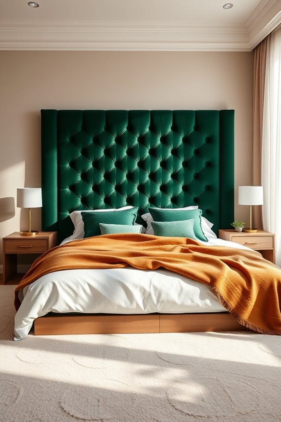 luxurious velvet bedroom accent