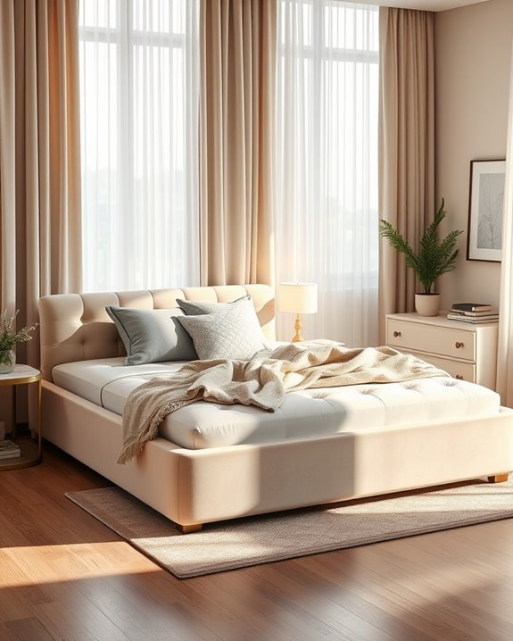 luxurious velvet box bed