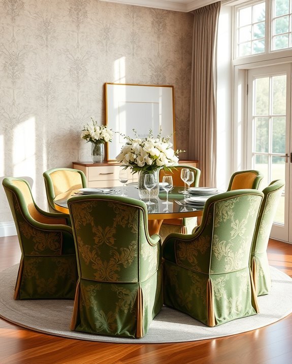 luxurious velvet buffet seating