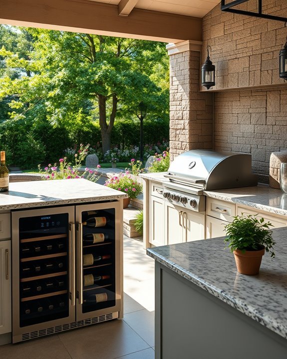 luxury outdoor wine storage
