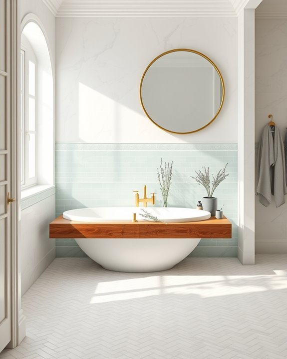 luxury spa like bathroom ambiance