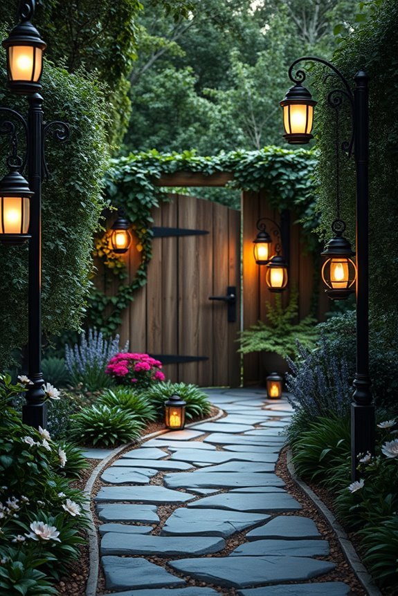 magical backyard path lighting