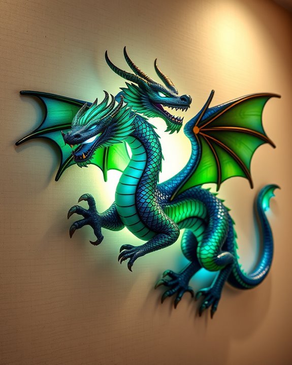 magical illuminated dragon decor