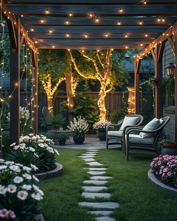 magical outdoor evening ambiance