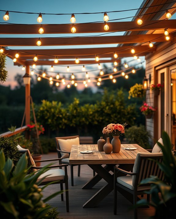 magical patio lighting atmosphere