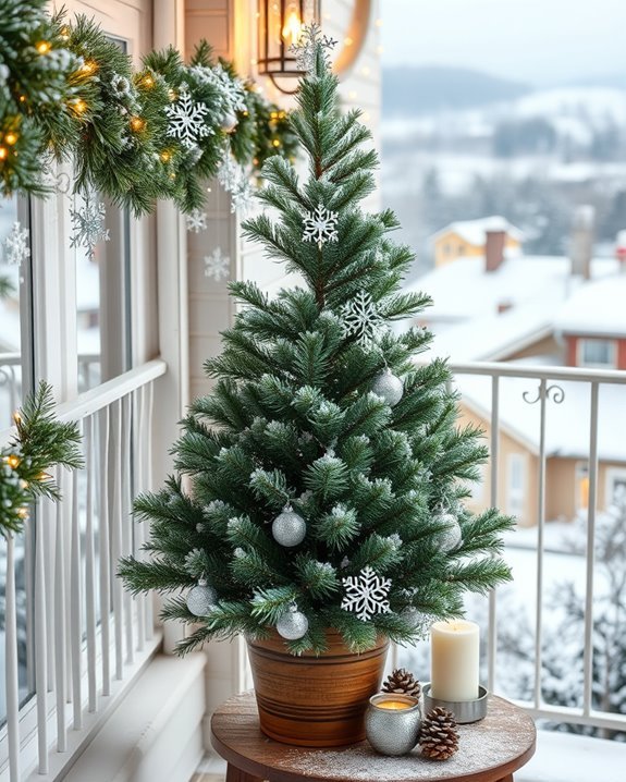 magical snowflake balcony decor