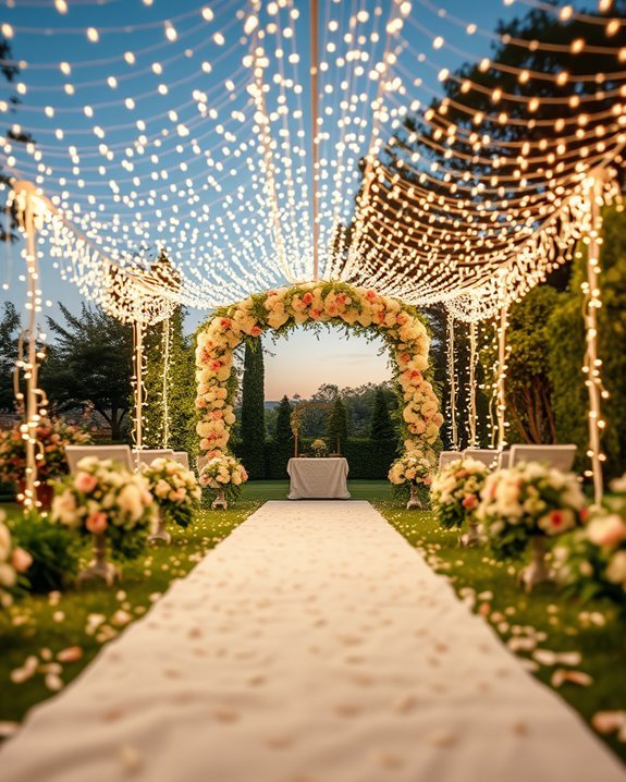 magical twinkling light entrance