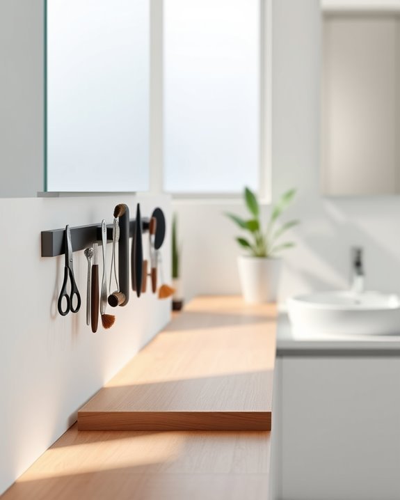 magnetic strips for organization