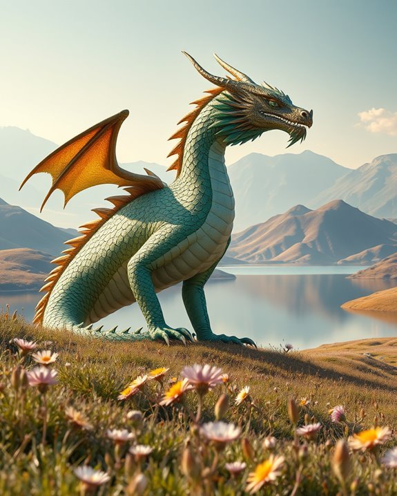 majestic dragon illustration showcase