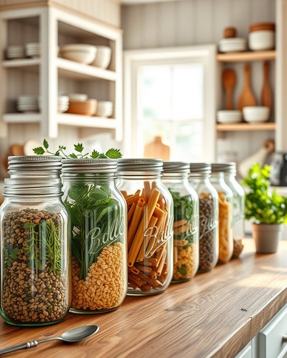 mason jars for organization
