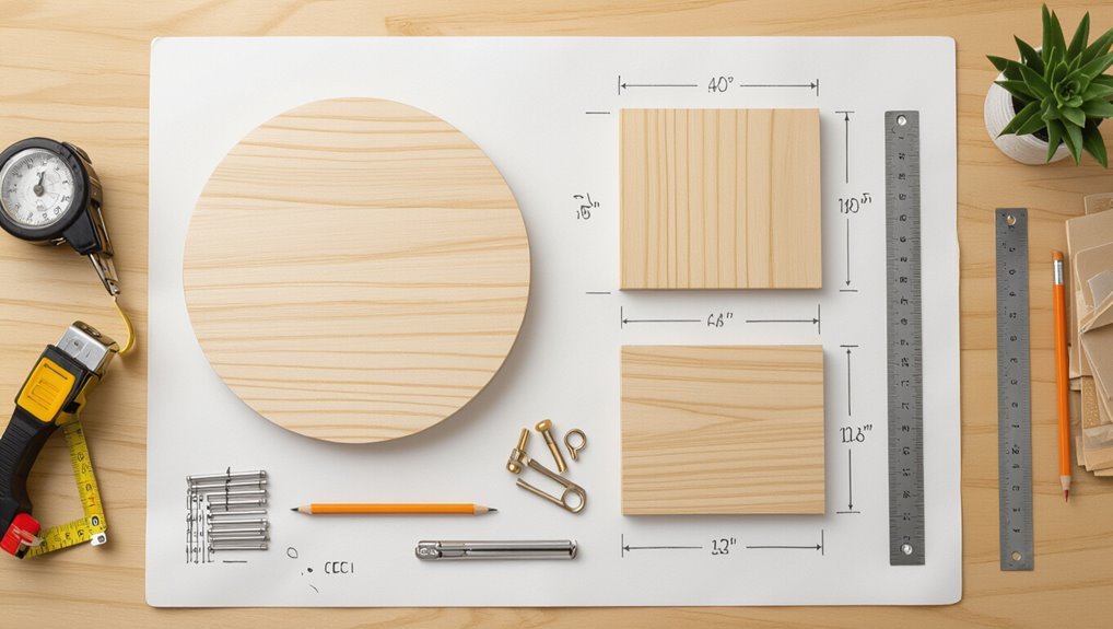 materials layout diagram preparation