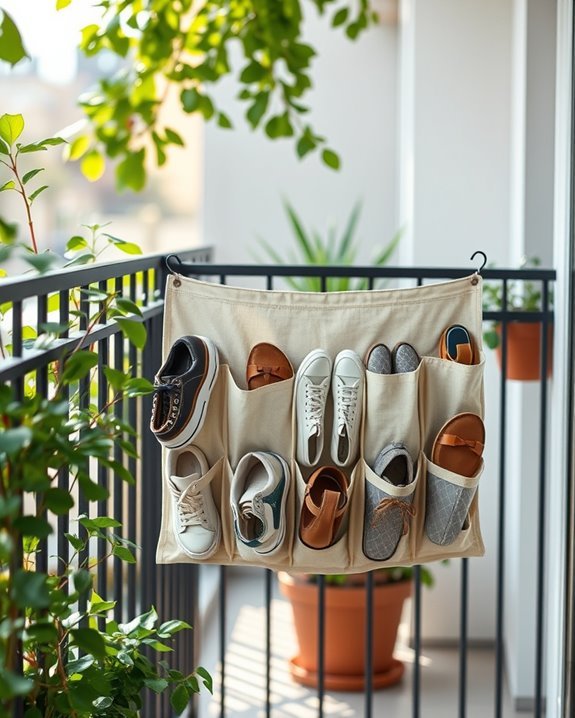 maximize balcony storage space