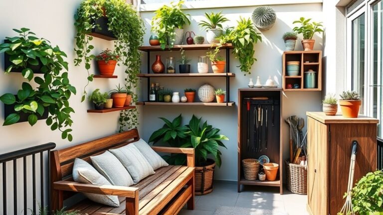 maximize balcony storage space