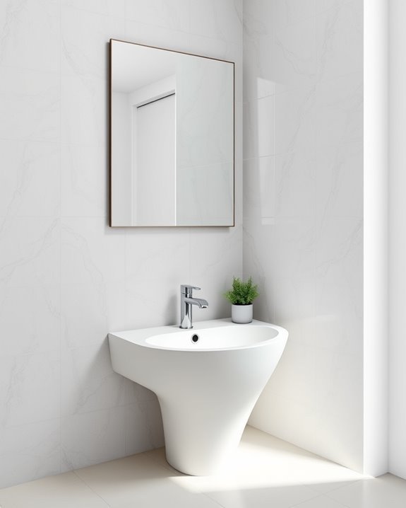 maximize bathroom space aesthetically