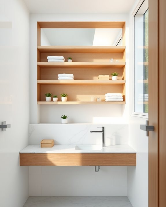maximize bathroom storage space
