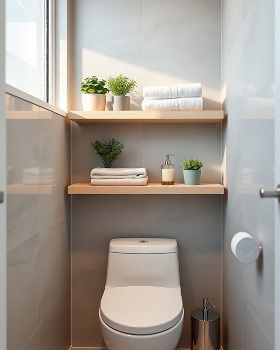 maximize bathroom vertical space