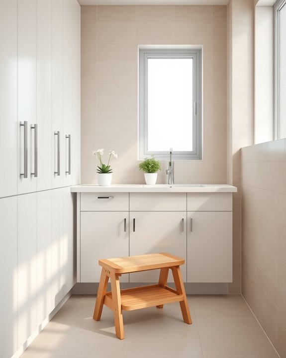 maximize space with step stool