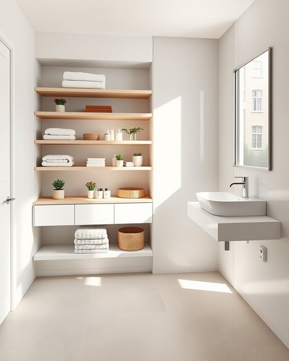 maximize storage with shelving