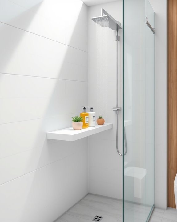 maximize vertical shower storage