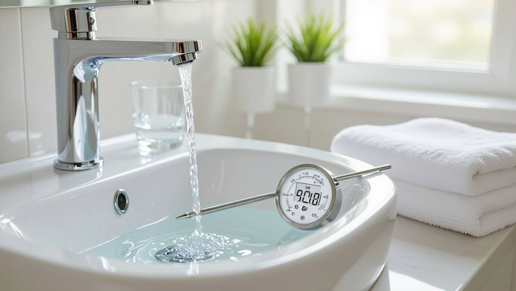 measure hot water temperature
