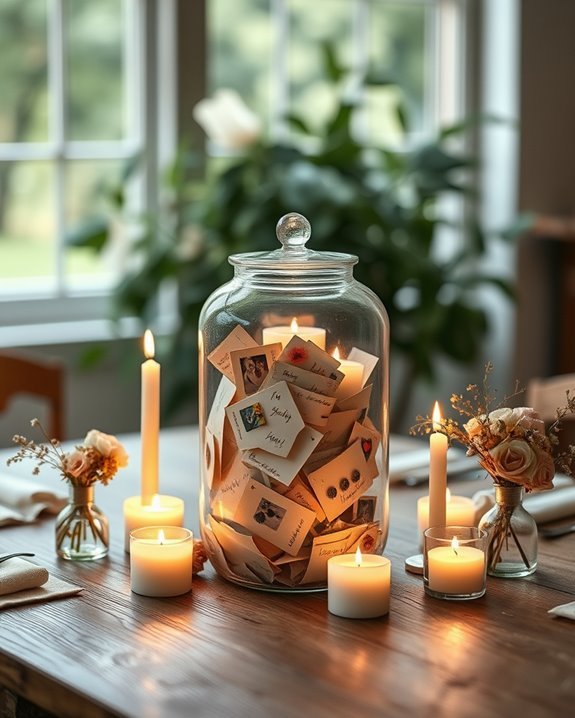 memory jar anniversary centerpiece