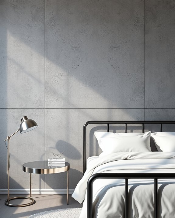 metal fixtures enhance decor