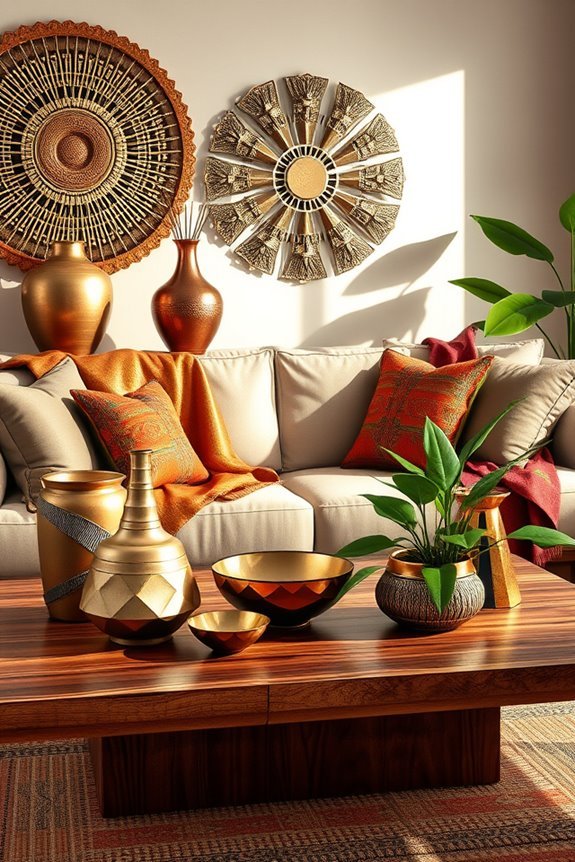 metallic accents elevate decor