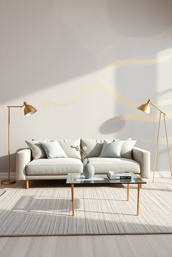 metallic accents enhance sophistication