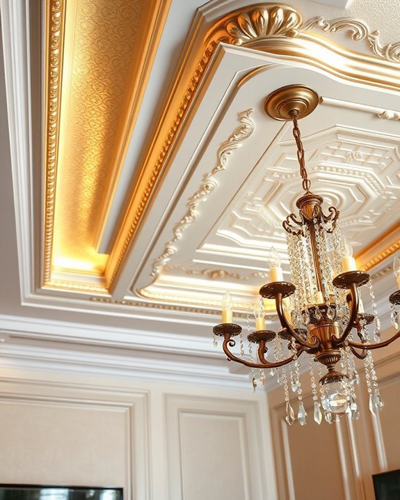 metallic ceiling finishes elevate