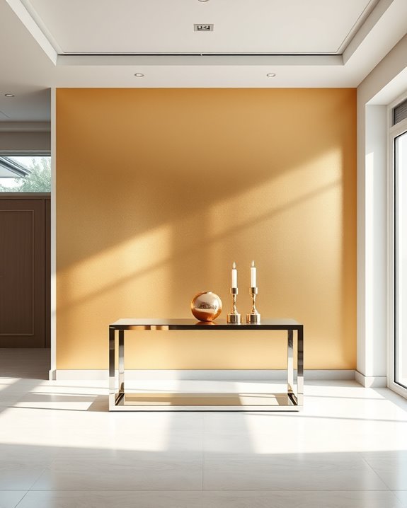 metallic finishes enhance glam