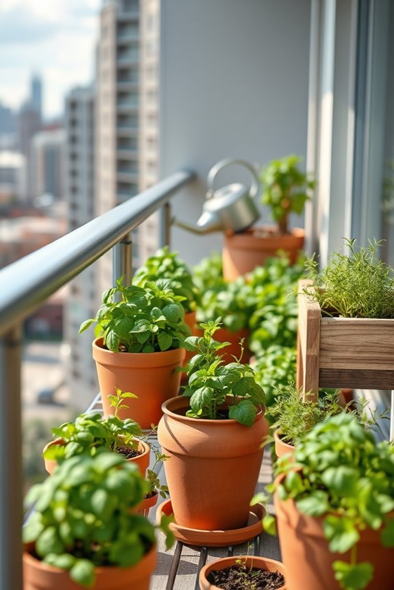 mini balcony herb garden
