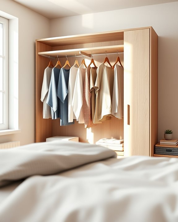 mini wardrobe with hooks