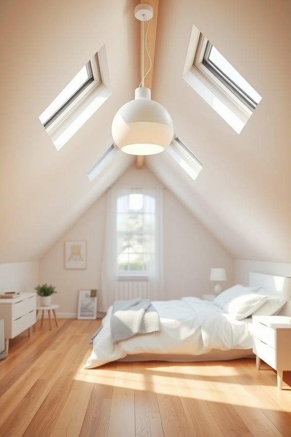 minimalist lighting for attics