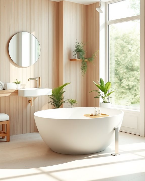 minimalist natural bathroom retreat