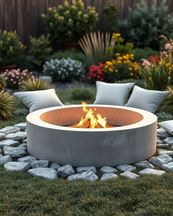 minimalist outdoor fire ring
