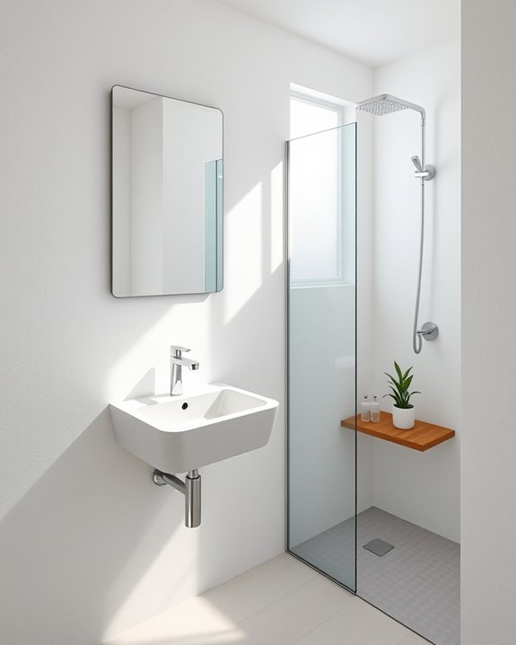 minimalist serene bathroom design
