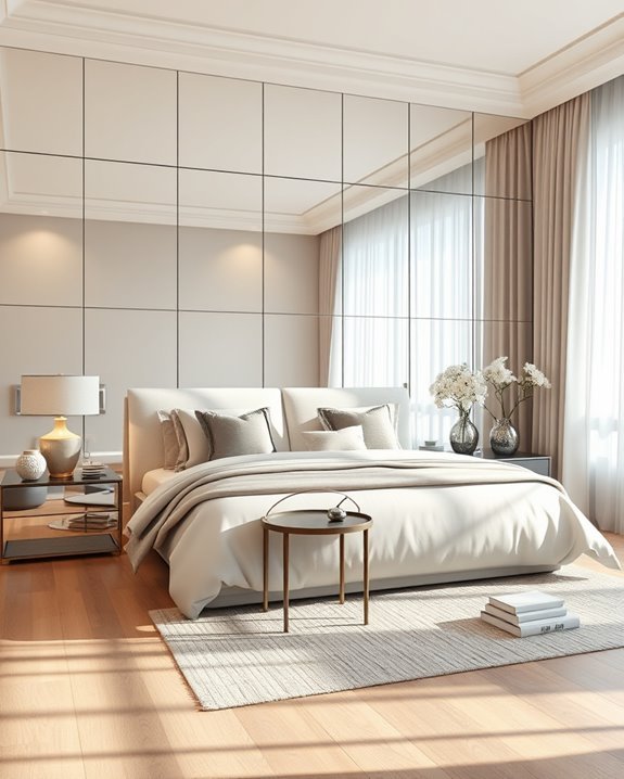 mirrored accent wall elegance