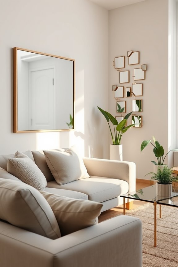 mirrors amplify natural light