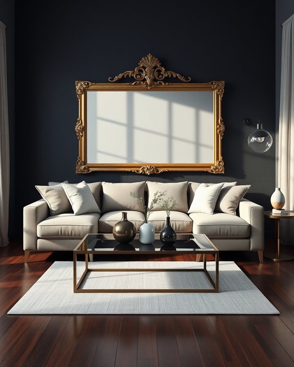 mirrors enhance dark walls