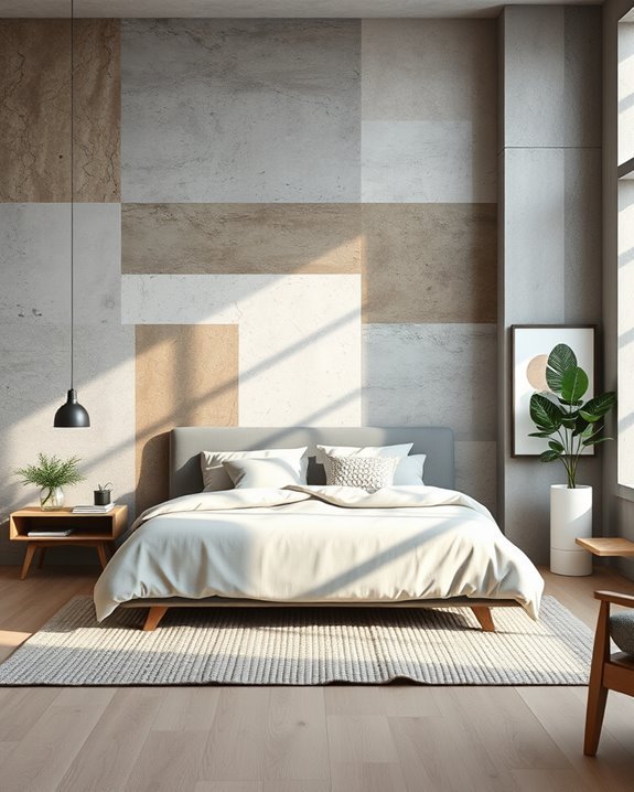 mixing concrete wall patterns
