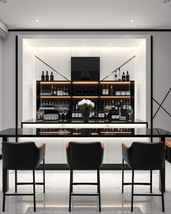 modern black and white bar