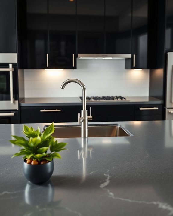 modern contrast in kitchens