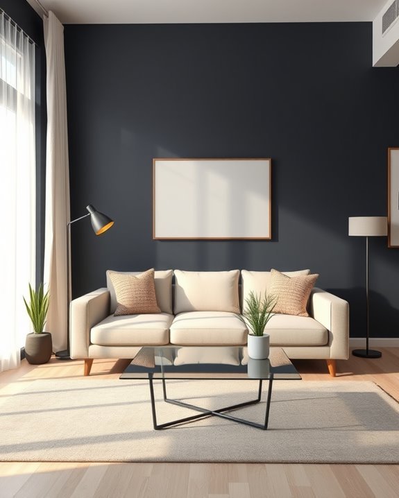 modern dark accent walls