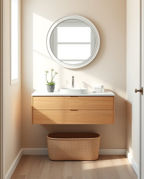 modern floating vanity design