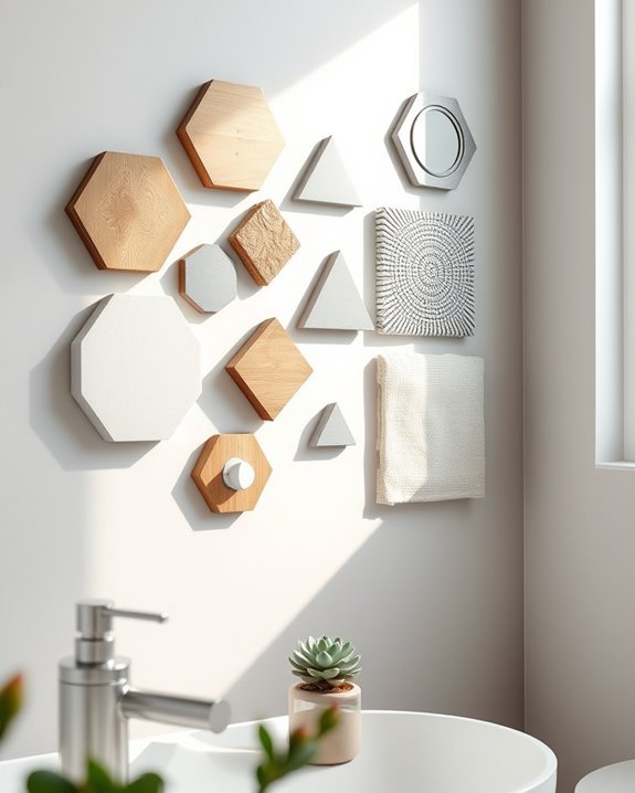 modern geometric bathroom decor