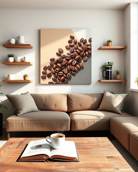 modern geometric coffee decor