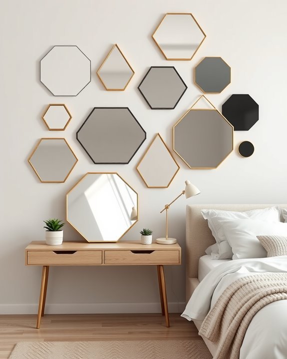 modern geometric mirror decor